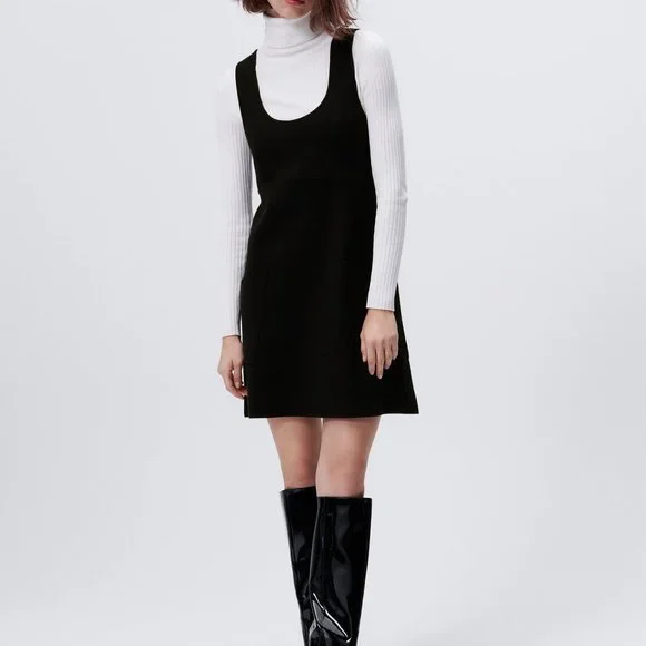 sylvia bitter choc knit midi dress SYLVIA BLACK KNIT MIDI DRESS – DISSH